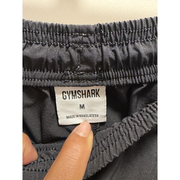 Women's Gymshark Pants M Medium Black Tapered Windbreaker Drawstring Active - Picture 6 of 8